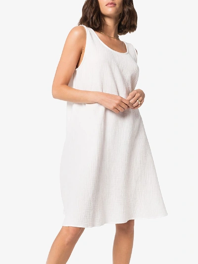 Shop Pour Les Femmes Gauze Cotton Tank Nightdress In White