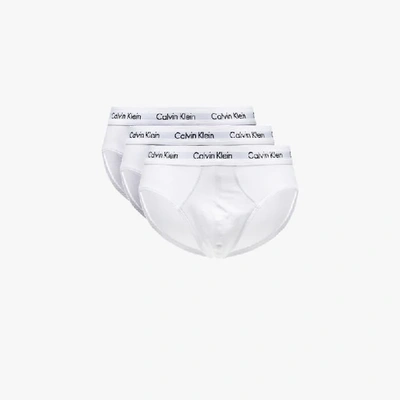Shop Calvin Klein Underwear White Cotton Briefs Set