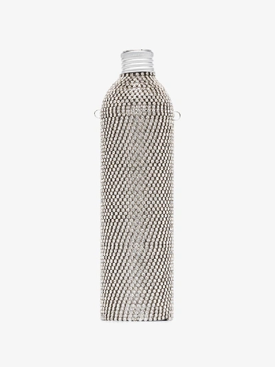 Shop Rosantica Silver Tone Crystal Embellished Water Bottle In Metallic