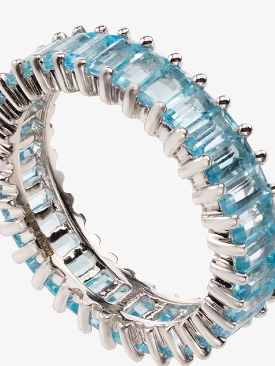 Shop Dana Rebecca Designs 14k White Gold Kirstyn Kylie Topaz Ring In White Gold/blue