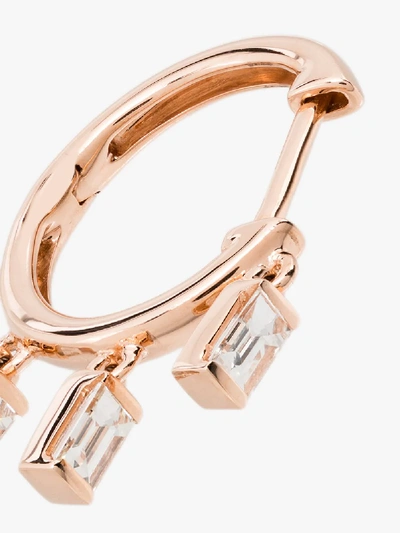 Shop Anita Ko 18k Rose Gold Baguette Diamond Hoop Earrings