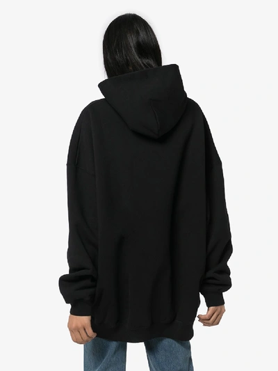 Shop Balenciaga X Rated Cotton Hoodie In Black