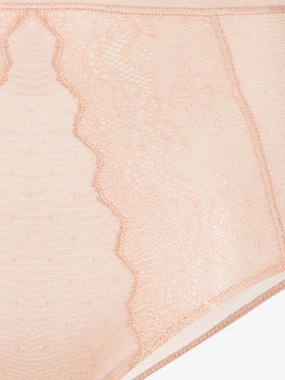 Shop Spanx Nude Spotlight On Lace Panelled Briefs In Neutrals