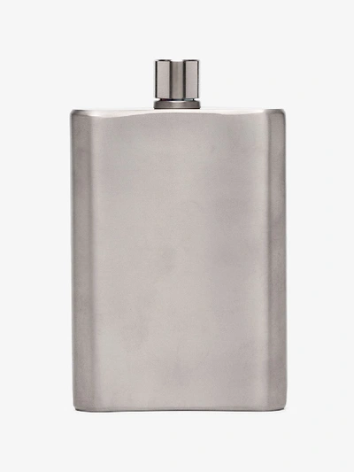 Shop Snow Peak Silver Tone Titanium Flask In Grey