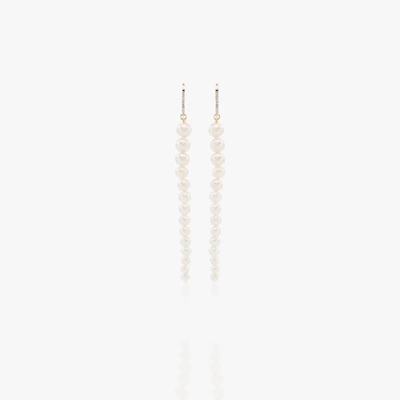 Shop Mateo 14k Yellow Gold Pearl Drop Earrings In White Yellow Gold