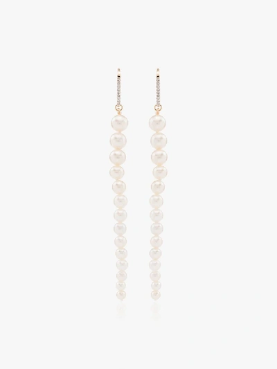 Shop Mateo 14k Yellow Gold Pearl Drop Earrings In White Yellow Gold