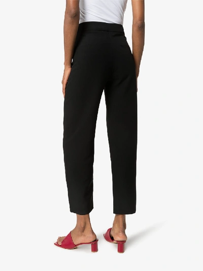 Shop Totême Novara Cropped Trousers In Black