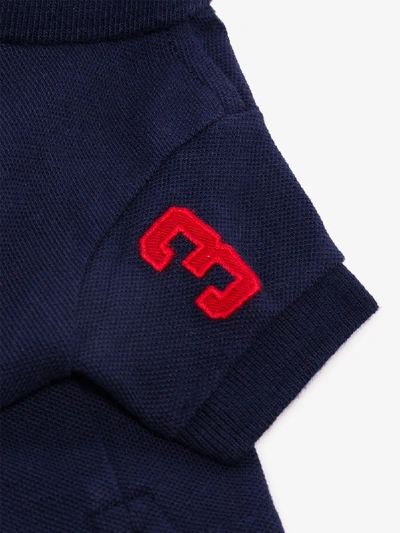 Shop Polo Ralph Lauren Basic Dog Polo Sweater In Blue