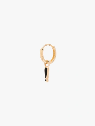 Shop Alison Lou 14k Yellow Gold Exclamation Single Huggie Earring