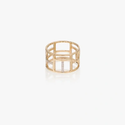 Shop Mateo 14k Yellow Gold Tralis Diamond Ring