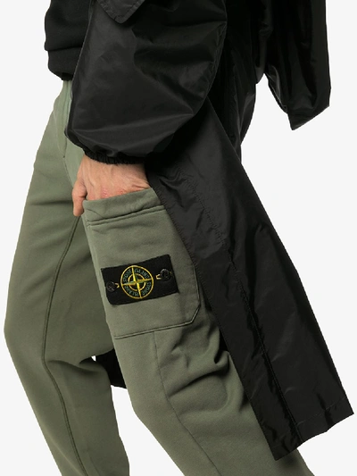 Shop Stone Island Cargo Cotton Sweatpants In Green