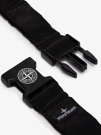 Shop Stone Island Black Keyring Strap