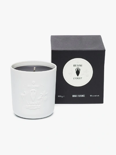 Shop L'objet Bois Sauvage Candle (300g) In White