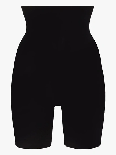 Shop Wolford Contour Control Shorts In Black