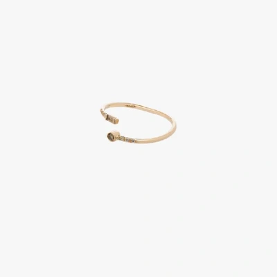 Shop Xiao Wang 14kt Gold Gravity Wrap Diamond Ring In Yellow Gold