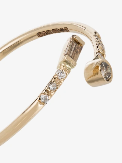 Shop Xiao Wang 14kt Gold Gravity Wrap Diamond Ring In Yellow Gold