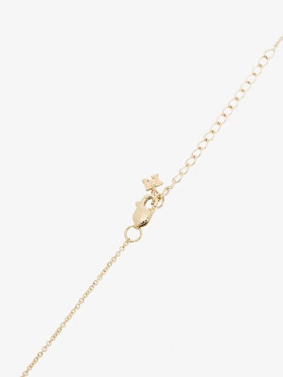 Shop Mateo 14k Yellow Gold C Initial Pearl Diamond Necklace In Metallic