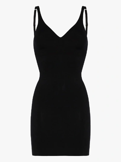 Shop Wolford 3w Forming Mini Slip Dress In Black