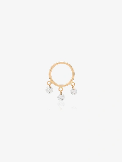 Shop Persée 18k Yellow Gold Bohème Diamond Hoop Earring