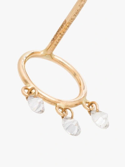 Shop Persée 18k Yellow Gold Bohème Diamond Hoop Earring