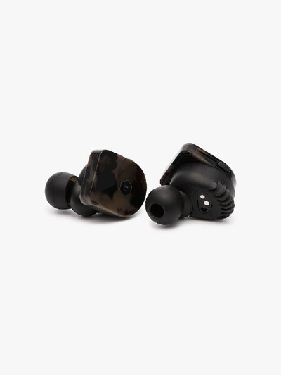 Shop Master & Dynamic Grey Mw07 Truly Wireless Tortoiseshell Print In Ear Headphones In Brown