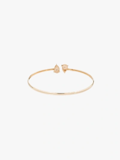 Shop Anissa Kermiche 14k Yellow Gold North And South Diamond Bracelet In Metallic:d'ore