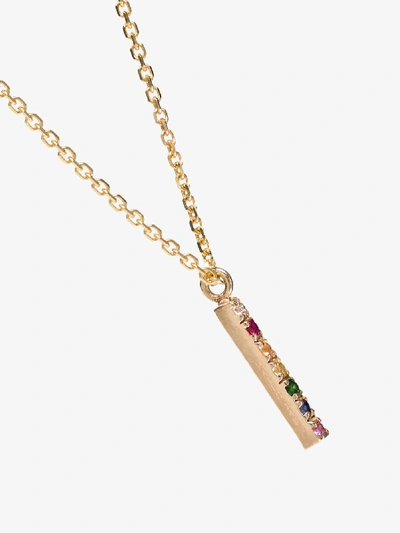 Shop Mateo 14k Yellow Gold Rainbow Sapphire Diamond Necklace