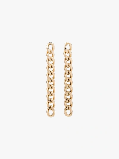 Shop Zoë Chicco 14kt Gold Chain Drop Earrings In Yellow Gold