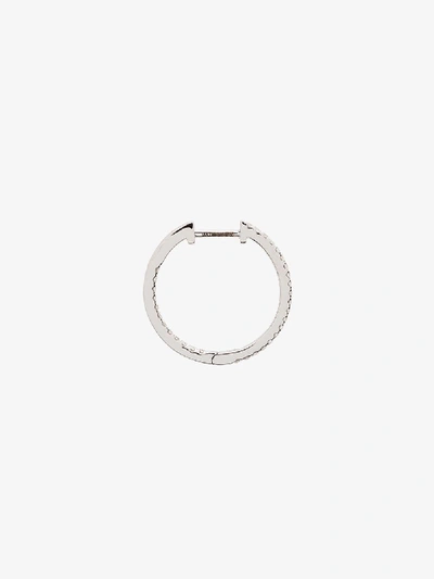 Shop Jacquie Aiche 14k White Gold Diamond Hoop Earring In Metallic