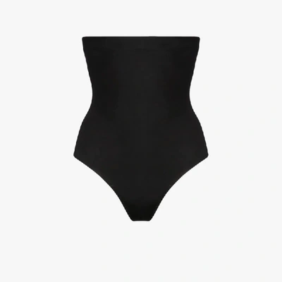 Shop Spanx 'suit Your Fancy' Tanga Mit Hoher Taille In Schwarz