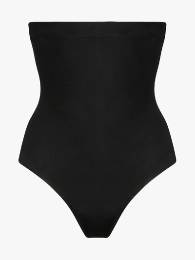 Shop Spanx 'suit Your Fancy' Tanga Mit Hoher Taille In Schwarz