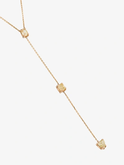 Shop Xiao Wang 14k Yellow Gold Stardust Diamond Necklace