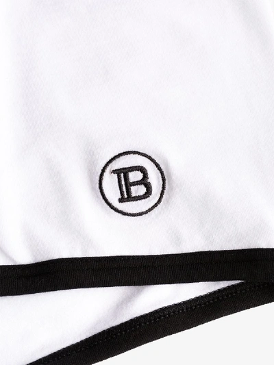 Shop Balmain Logo Waistband Boxer Briefs In White