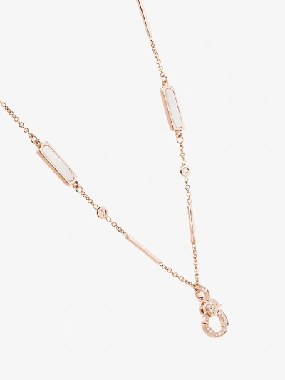 Shop Jacquie Aiche 14k Rose Gold Diamond Charm Necklace In Metallic