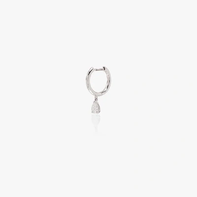 Shop Anita Ko 18k White Gold Pear Diamond Hoop Earring