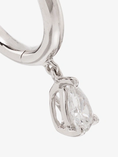 Shop Anita Ko 18k White Gold Pear Diamond Hoop Earring