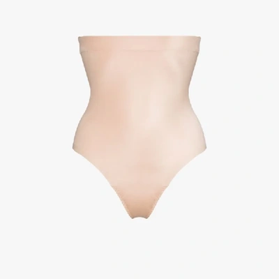 Shop Spanx 'suit Your Fancy' Tanga Mit Hoher Taille In Nude