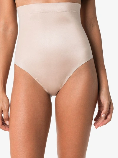 Shop Spanx 'suit Your Fancy' Tanga Mit Hoher Taille In Nude