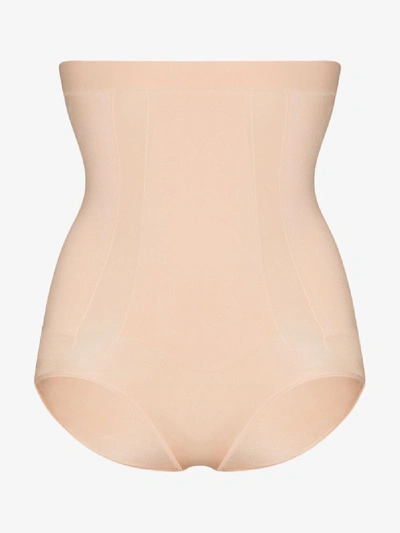 Shop Spanx Neutral Oncore High Waist Briefs In Neutrals