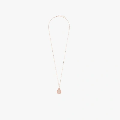 Shop Jacquie Aiche 14k Rose Gold Caged Quartz Diamond Necklace