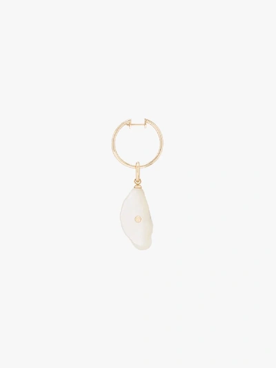 Shop By Pariah 14kt Gold Tiger Eye Pearl Earring In Yellow Gold