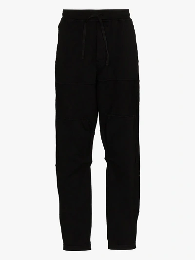 Shop Stone Island Shadow Project Panelled Fleece Sweatpants In Black