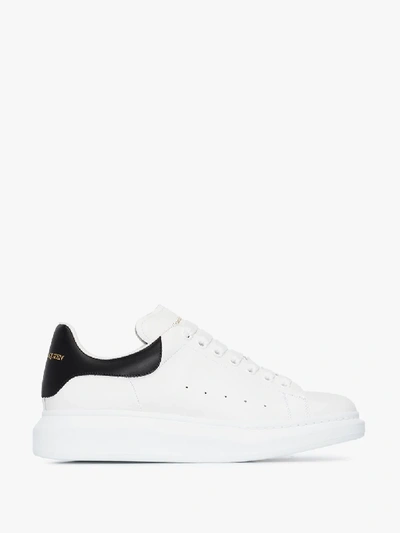 Shop Alexander Mcqueen White And Black Oversized Sneakers