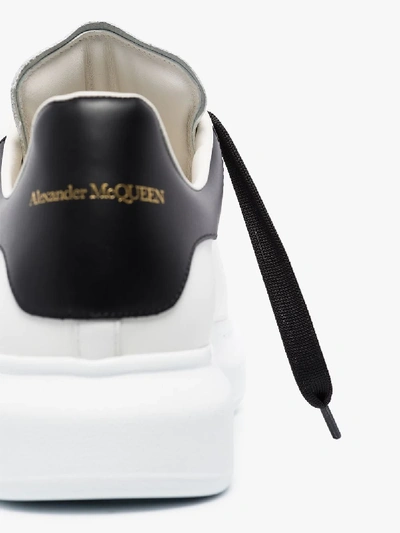 Shop Alexander Mcqueen White And Black Oversized Sneakers