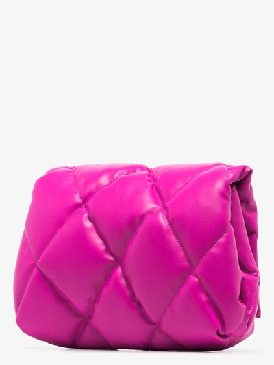 Shop Balenciaga Pink Puffy Quilted Leather Clutch Bag
