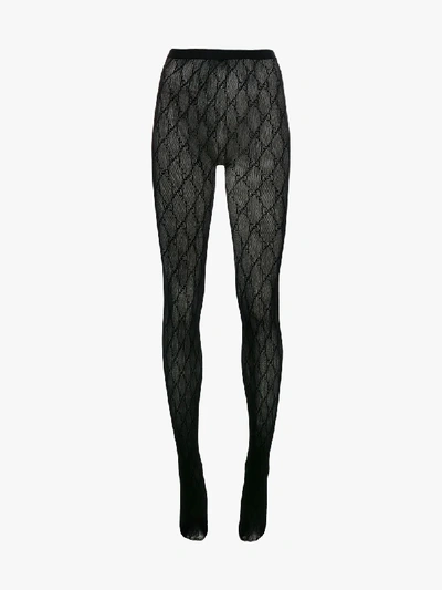 Gucci Black Gg Supreme Tights | ModeSens