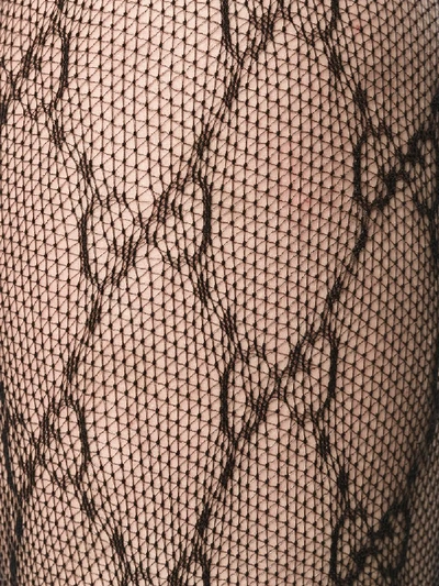 Gucci Black Gg Supreme Tights