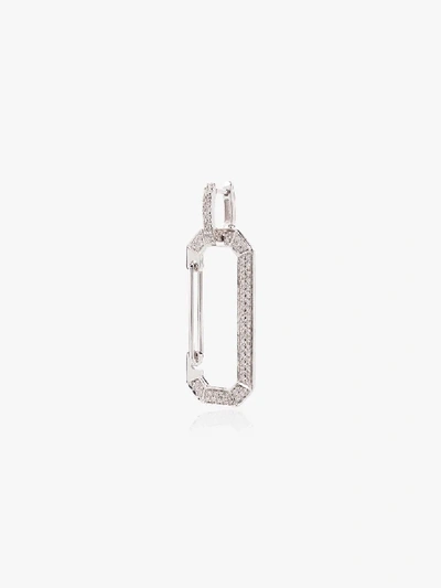 Shop Eéra 18k White Gold Chiara Diamond Drop Earring In Metallic