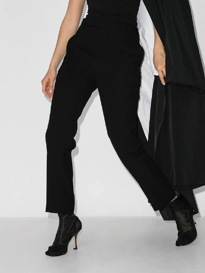 Shop Rick Owens Black Austin Tapered Trousers