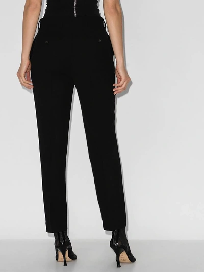 Shop Rick Owens Black Austin Tapered Trousers